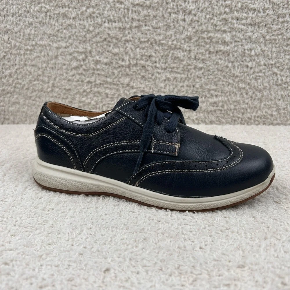 Florsheim Boys 3.5M Navy‎ Milled White Sole Great Lakes Wingtip Oxford Uniform